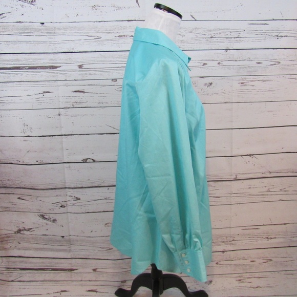 Avenue turquoise The Bedford herringbone top - Picture 3 of 5